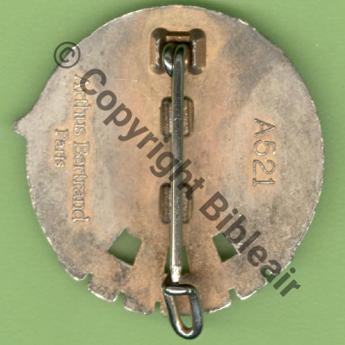 ROCH A0521 BER.721 ROCHEFORT BER BLEU  AB.P 2Li Griffes et butees Dos lisse Roue archer et dos non dore Src.Y.GENTY 2Eur12.14 